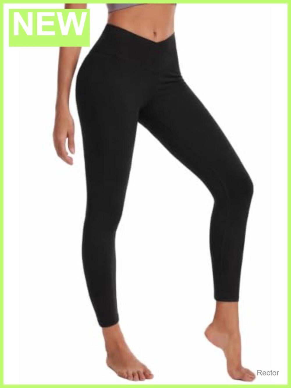 Crossover High Waisted Yoga Pants Leggings Tummy Control 4Way Stretch